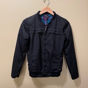 Men’s Small Matix Black Long Sleeve Full Zip Bomber Jacket